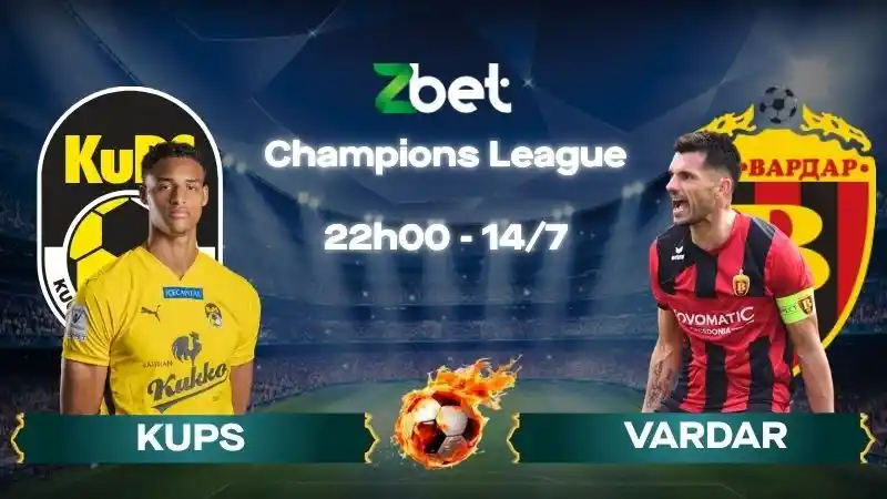 Nhận định soi kèo KuPS vs Vardar - 22h00 14/07/2026 - Champions League