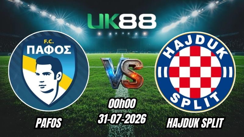 Soi kèo Pafos vs Hajduk Split | 00h00 – 31/07/2026 – Play-off Europa League