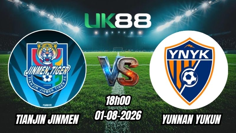 Soi kèo Tianjin Jinmen vs Yunnan Yukun | 18h00 – 01/08/2026 –  Chinese Super League