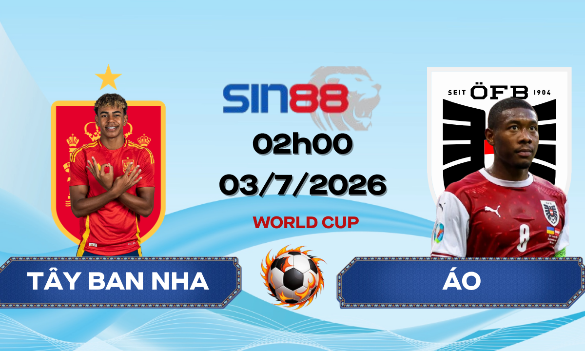 Soi kèo bóng đá Tây Ban Nha - Áo 02h00 ngày 03/07/2026 - World Cup