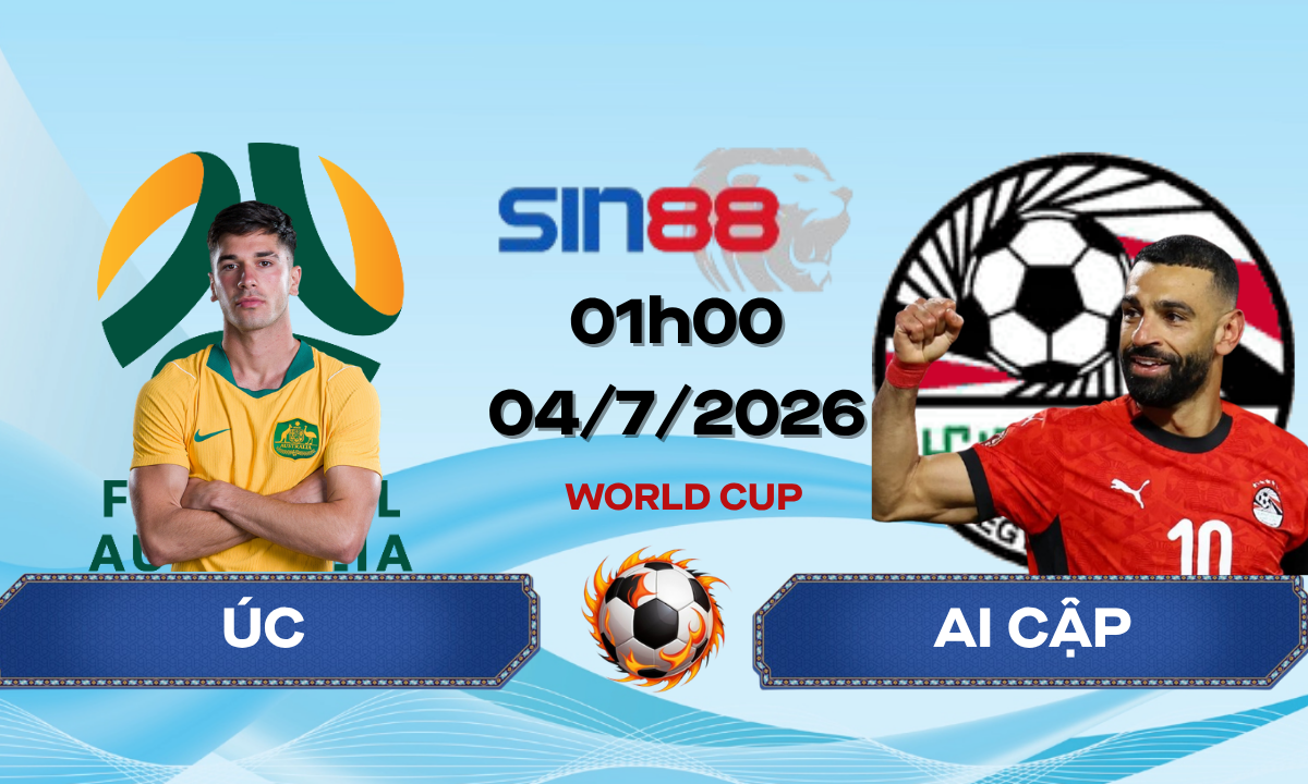 Soi kèo bóng đá Úc - Ai Cập 01h00 ngày 04/07/2026 - World Cup