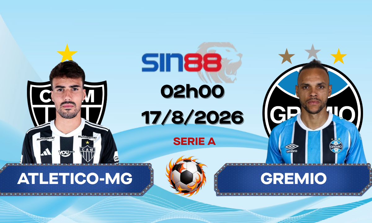 Soi kèo bóng đá Atletico-MG - Gremio 02h00 ngày 17/08/2026 - Serie A