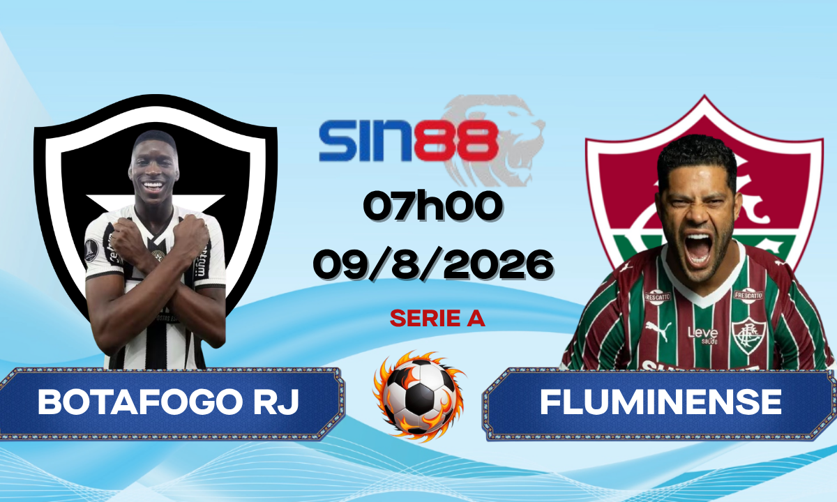 Soi kèo bóng đá Botafogo RJ – Fluminense 07h00 ngày 09/08/2026 – Serie A