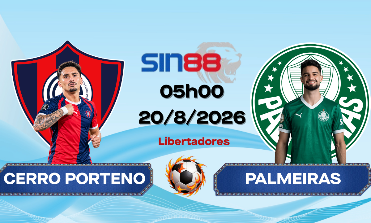 Soi kèo bóng đá Cerro Porteno - Palmeiras 05h00 ngày 20/08/2026 - Copa Libertadores