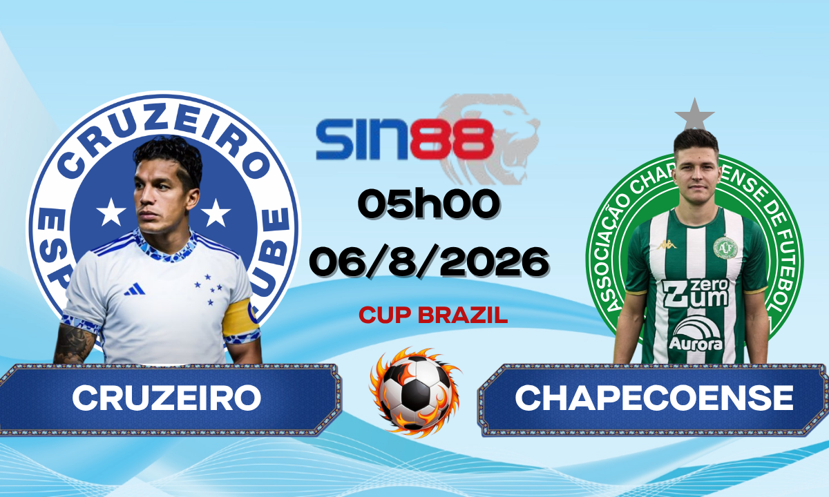 Soi kèo bóng đá Cruzeiro - Chapecoense-SC 05h00 ngày 06/08/2026 - Cúp quốc gia Brazil