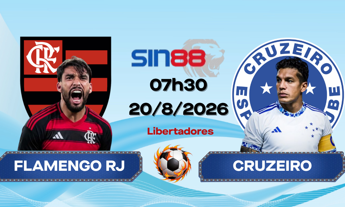 Soi kèo bóng đá Flamengo RJ - Cruzeiro 07h30 ngày 20/08/2026 - Copa Libertadores