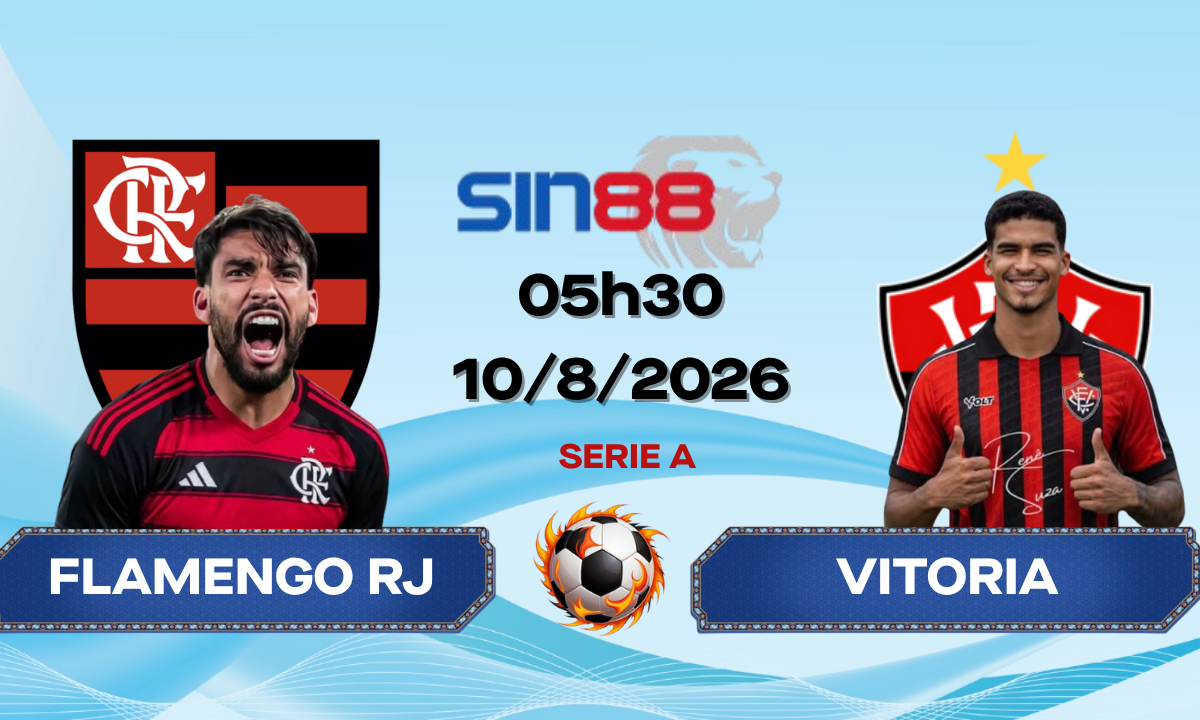 Soi kèo bóng đá Flamengo RJ – Vitoria 05h30 ngày 10/08/2026 – Serie A