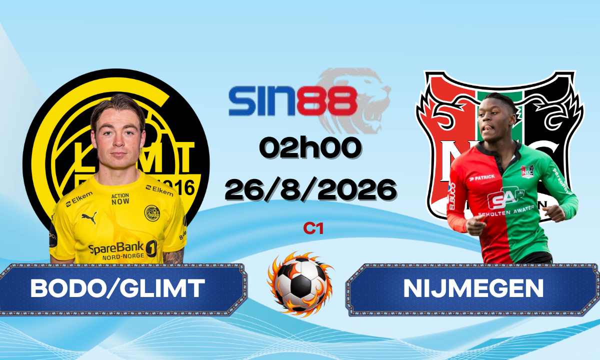 Soi kèo bóng đá Bodo/Glimt - Nijmegen 02h00 ngày 26/08/2026 - Champions League
