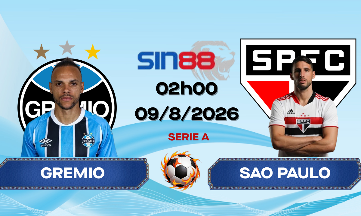 Soi kèo bóng đá Gremio – Sao Paulo 02h00 ngày 09/08/2026 – Serie A