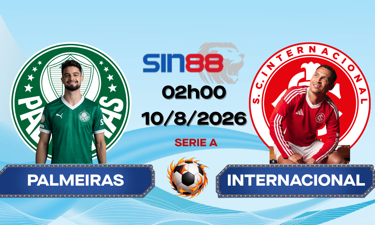 Soi kèo bóng đá Palmeiras – Internacional 02h00 ngày 10/08/2026 – Serie A