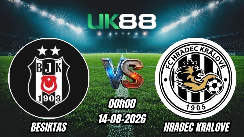 Soi kèo Besiktas vs Hradec Kralove | 00h00 – 14/08/2026 – Play-off Europa League