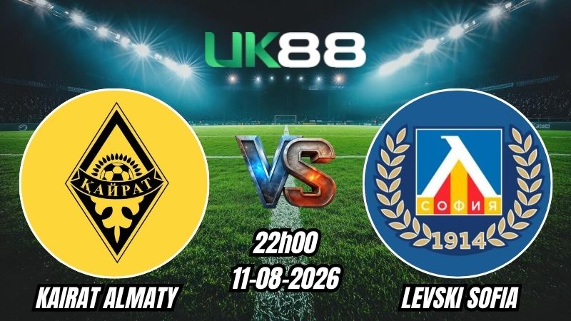Soi kèo Kairat Almaty vs Levski Sofia | 22h00 – 11/08/2026 – Play-off Champions League