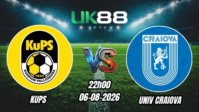 Soi kèo KuPS vs Univ Craiova | 22h00 - 06/08/2026 - Play-off Europa League
