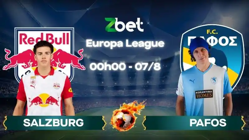 Nhận định soi kèo Salzburg vs Pafos - 00h00 07/08/2026 - Europa League