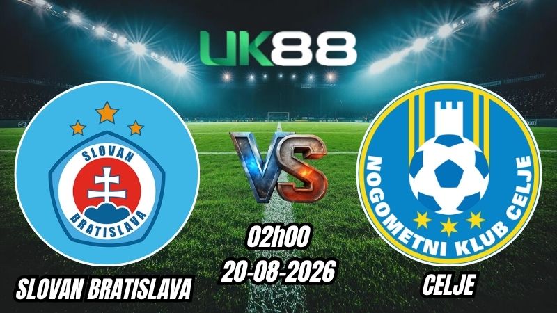 Soi kèo Slovan Bratislava vs Celje | 02h00 - 20/08/2026 - Play-off Champions League