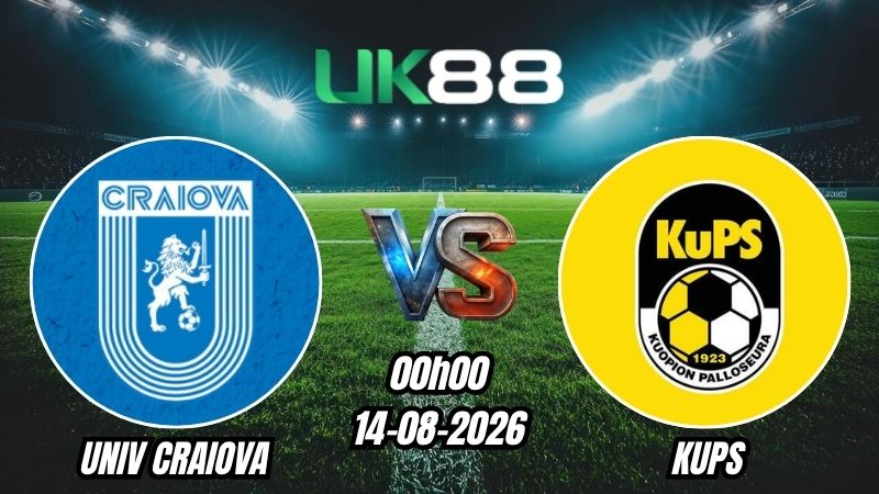 Soi kèo Univ Craiova vs KuPS | 00h00 – 14/08/2026 – Play-off Europa League