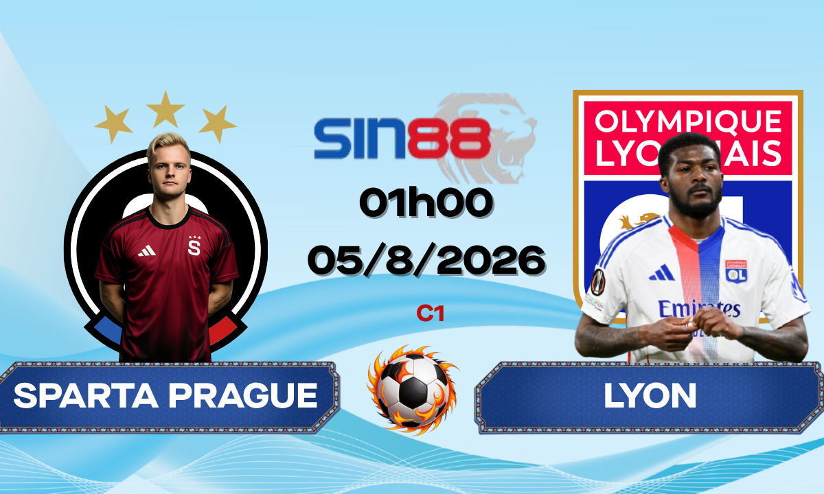 Soi kèo bóng đá Sparta Prague - Lyon 01h00 ngày 05/08/2026 - Champions League