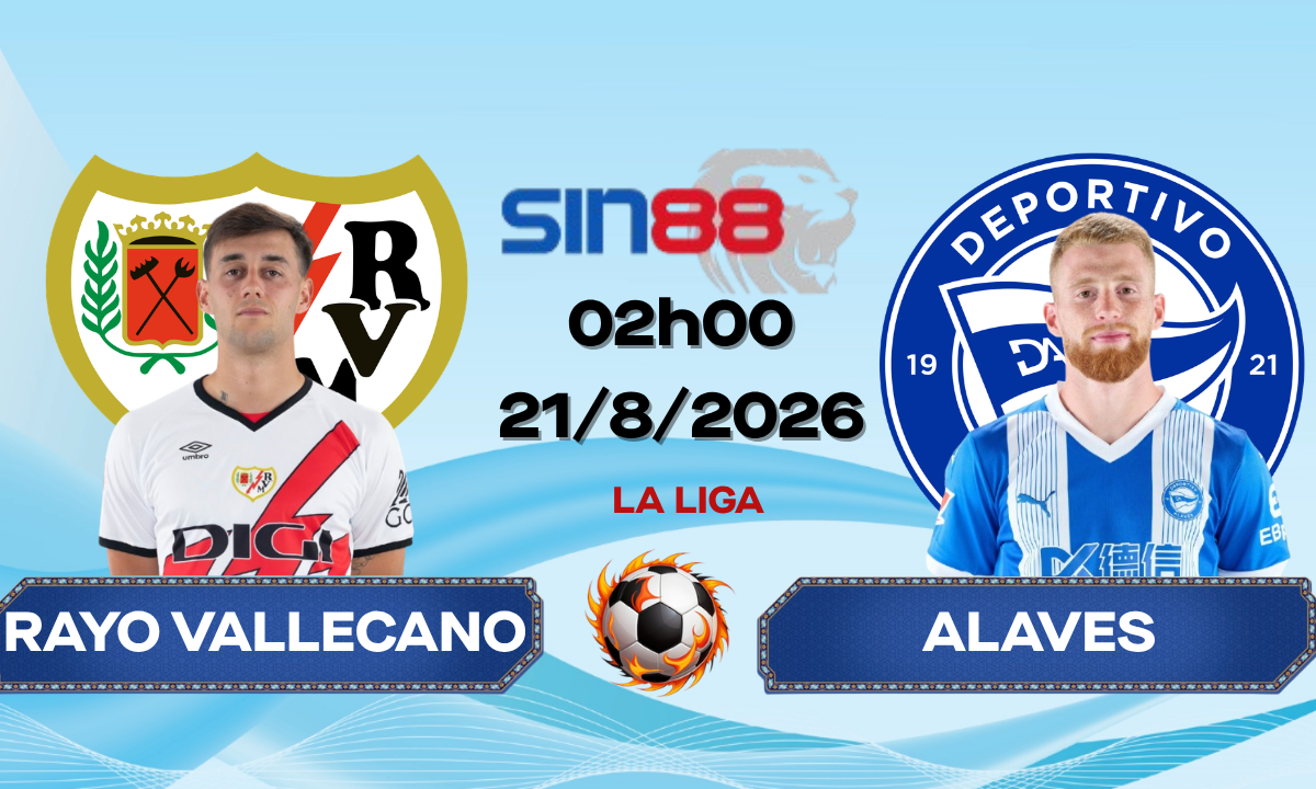 Soi kèo bóng đá Rayo Vallecano - Alaves 02h00 ngày 21/08/2026 - La Liga