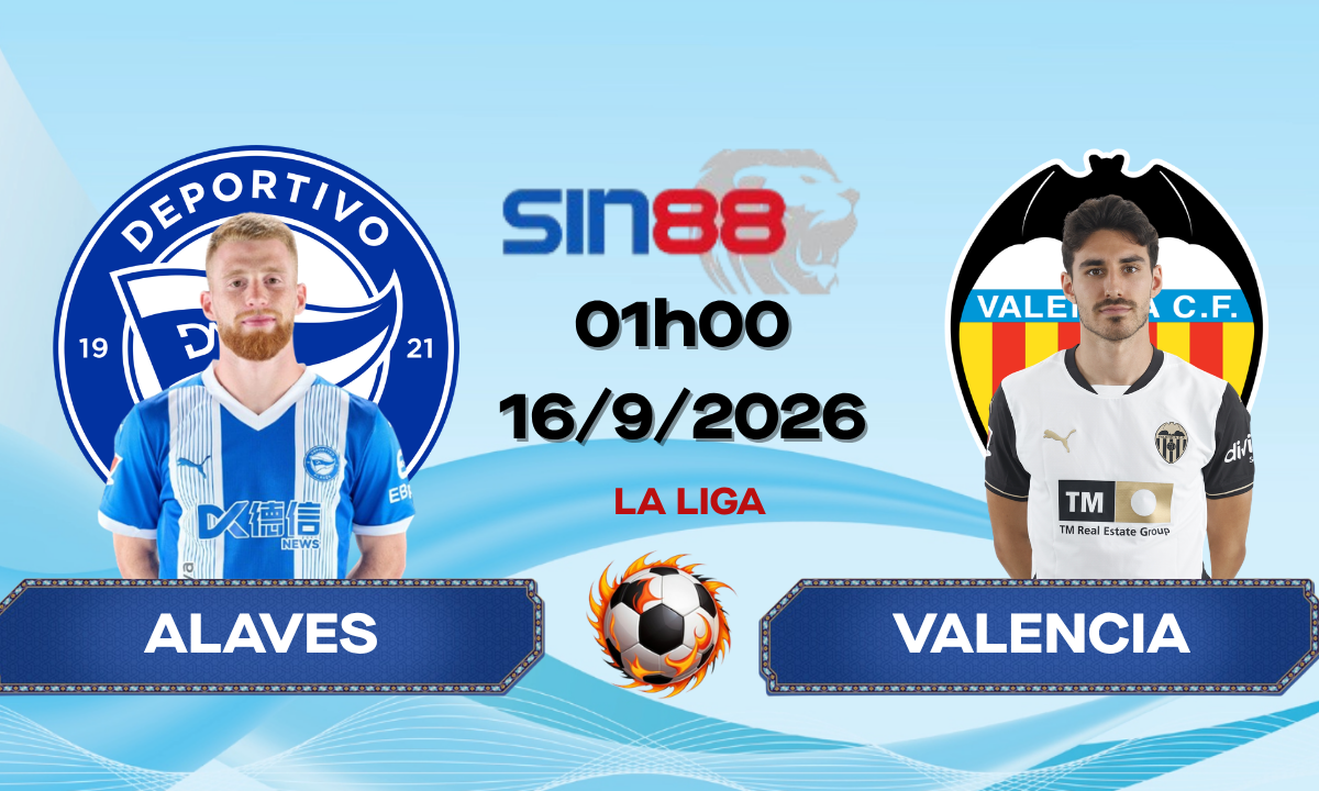 Soi kèo bóng đá Alaves - Valencia 01h00 ngày 16/09/2026 - La Liga
