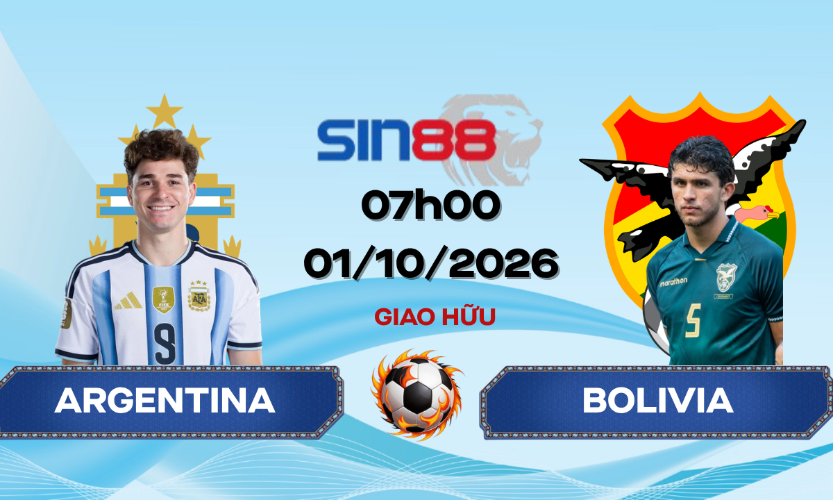 Soi kèo bóng đá Argentina - Bolivia 07h00 ngày 01/10/2026 - Giao hữu