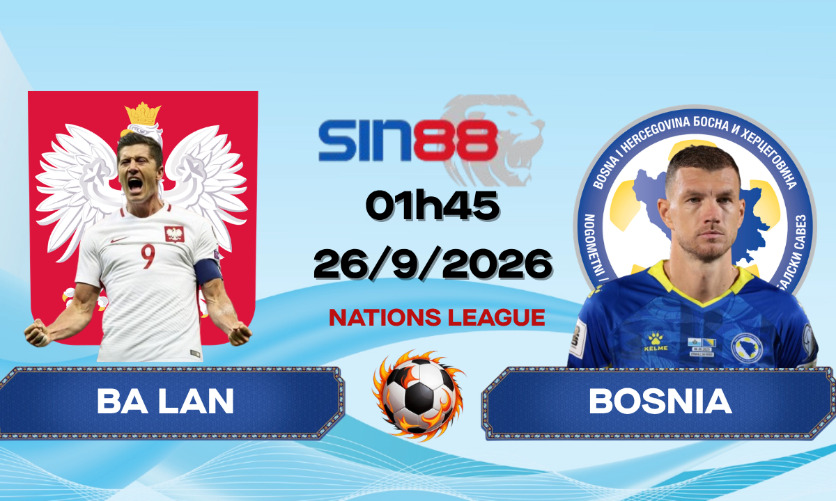 Soi kèo bóng đá Ba Lan – Bosnia 01h45 ngày 26/09/2026 – Nations League