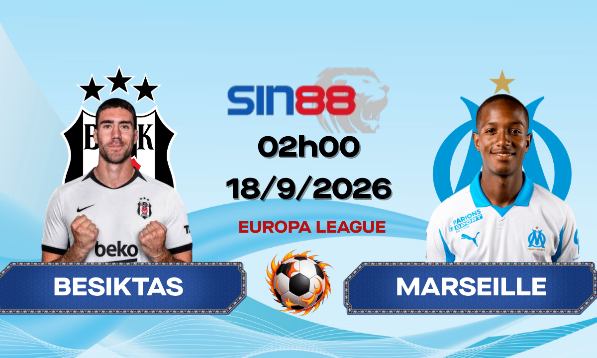 Soi kèo bóng đá Besiktas - Marseille 02h00 ngày 18/09/2026 - Europa League