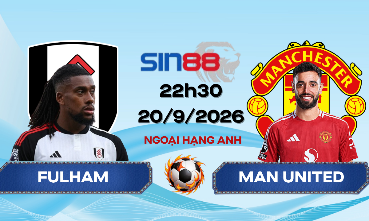 Soi kèo bóng đá Fulham – Manchester United 22h30 ngày 20/09/2026 – Ngoại hạng Anh