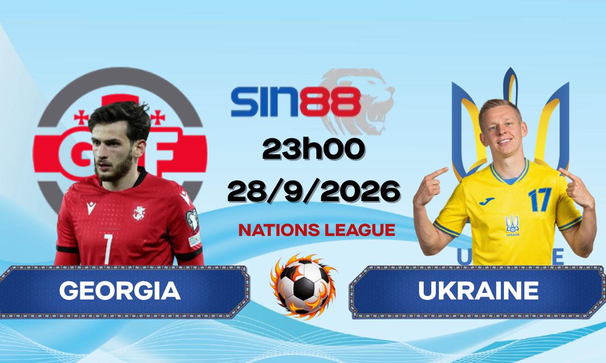 Soi kèo bóng đá Georgia – Ukraine 23h00 ngày 28/09/2026 – Nations League
