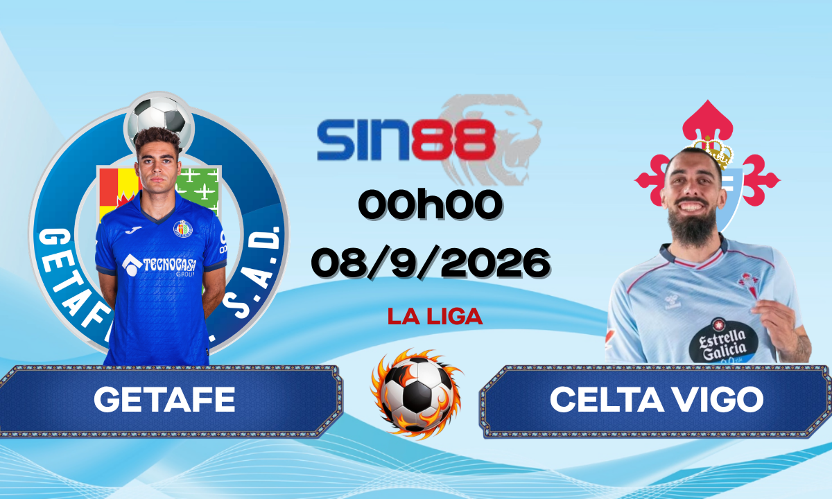 Soi kèo bóng đá Getafe - Celta Vigo 00h00 ngày 08/09/2026 - La Liga