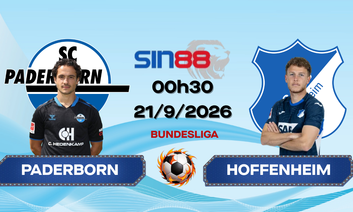 Soi kèo bóng đá Paderborn - Hoffenheim 00h30 ngày 21/09/2026 - Bundesliga