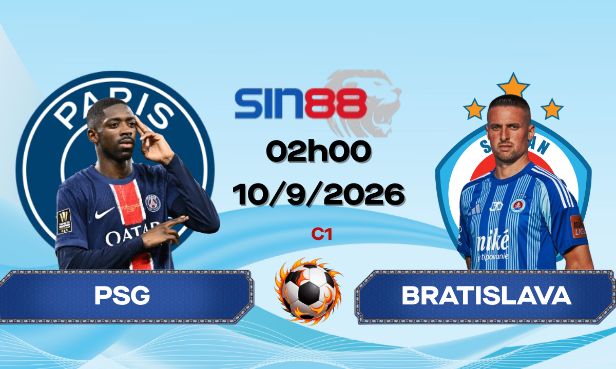 Soi kèo bóng đá PSG - Slovan Bratislava 02h00 ngày 10/09/2026 - Champions League