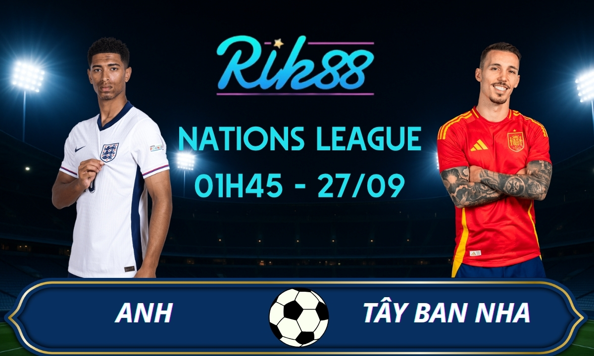 Soi kèo Anh vs Tây Ban Nha – 01h45 ngày 27/09/2026 – Nations League
