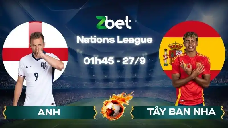 Nhận định soi kèo Anh vs Tây Ban Nha – 01h45 27/09/2026 – Nations League