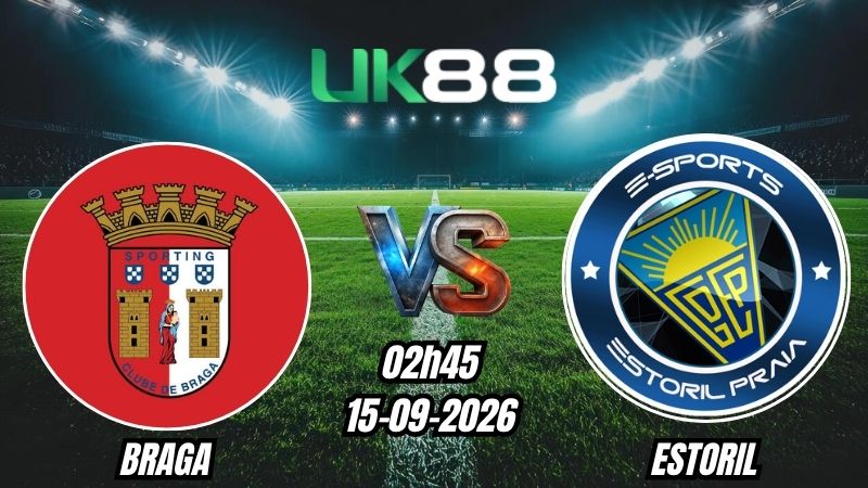 Soi kèo Braga vs Estoril | 02h45 - 15/09/2026 - Liga Portugal
