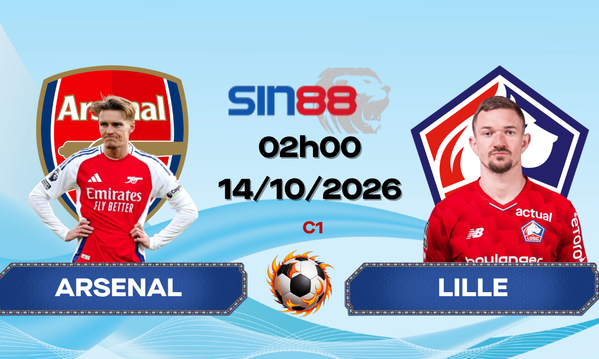 Soi kèo bóng đá Arsenal - Lille 02h00 ngày 14/10/2026 - Champions League