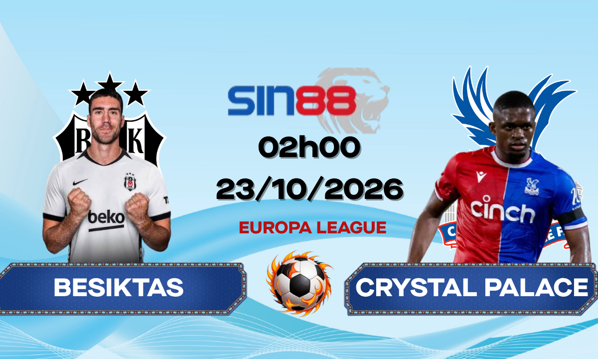 Soi kèo bóng đá Besiktas - Crystal Palace 02h00 ngày 23/10/2026 - Europa League