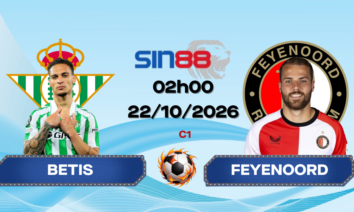 Soi kèo bóng đá Betis - Feyenoord 02h00 ngày 22/10/2026 - Champions League