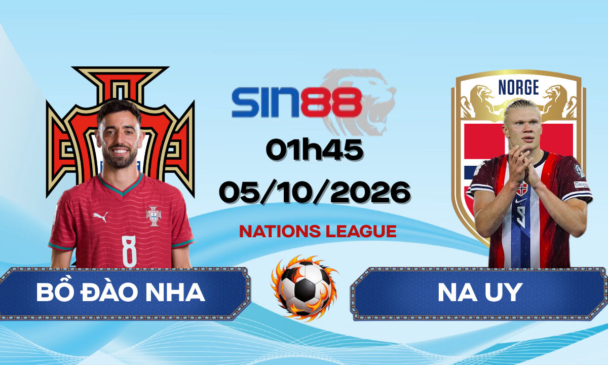 Soi kèo bóng đá Bồ Đào Nha - Na Uy 01h45 ngày 05/10/2026 - Nations League