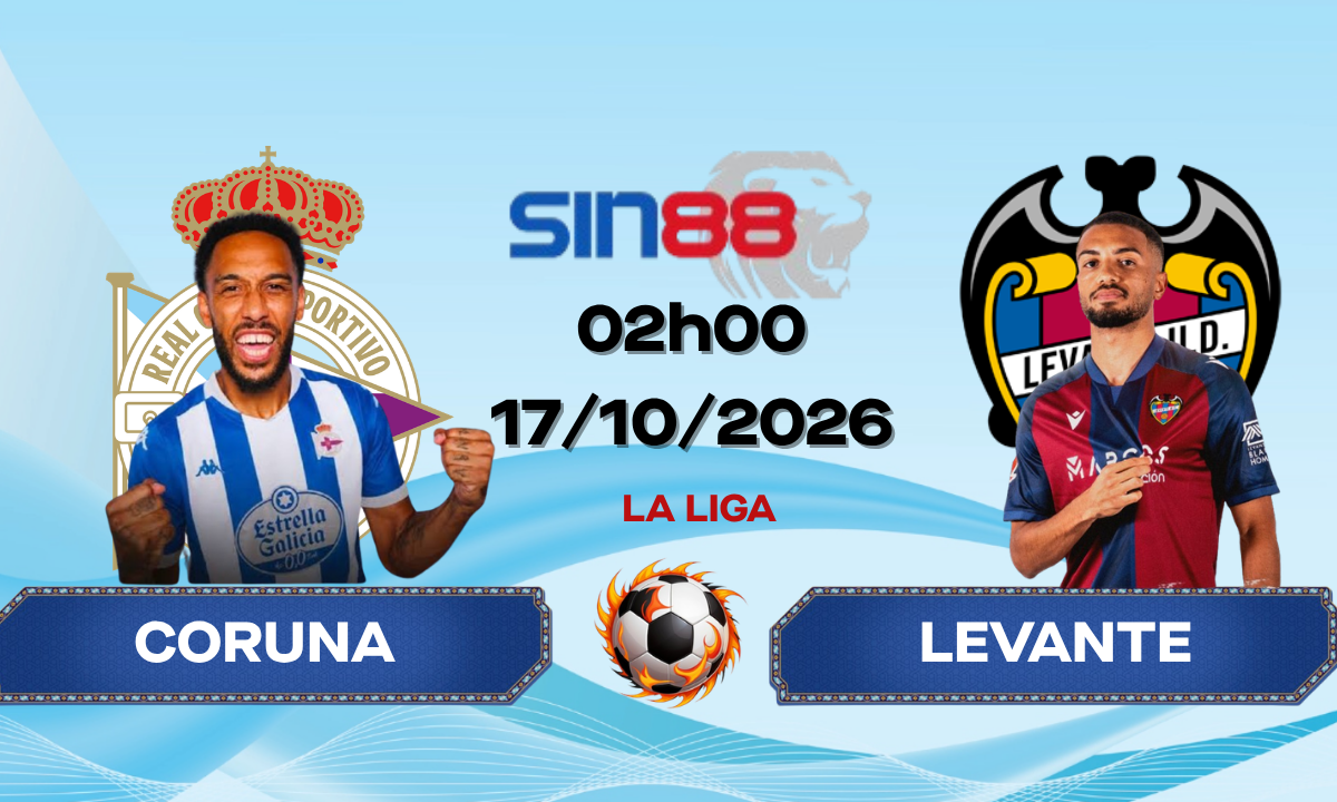 Soi kèo bóng đá Coruna - Levante 02h00 ngày 17/10/2026 - La Liga