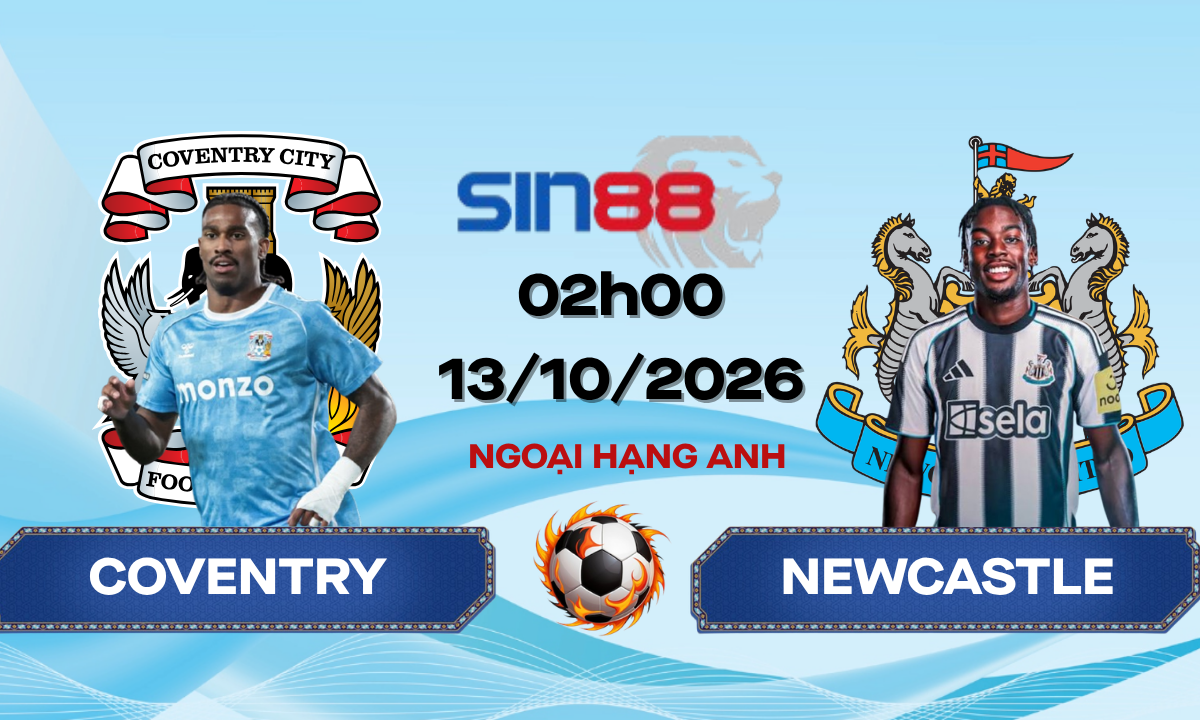 Soi kèo bóng đá Coventry - Newcastle 02h00 ngày 13/10/2026 - Ngoại hạng Anh