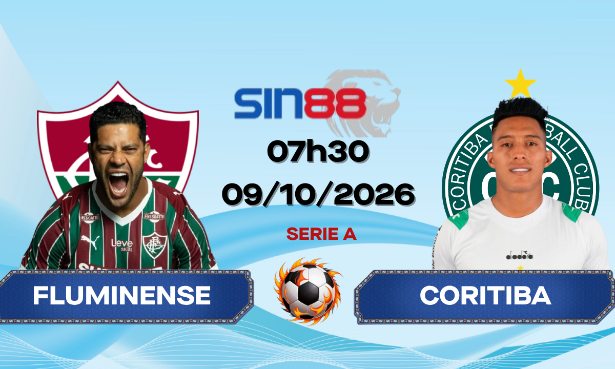 Soi kèo bóng đá Fluminense - Coritiba 07h30 ngày 09/10/2026 - Serie A