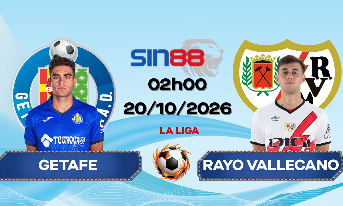 Soi kèo bóng đá Getafe - Rayo Vallecano 02h00 ngày 20/10/2026 - La Liga