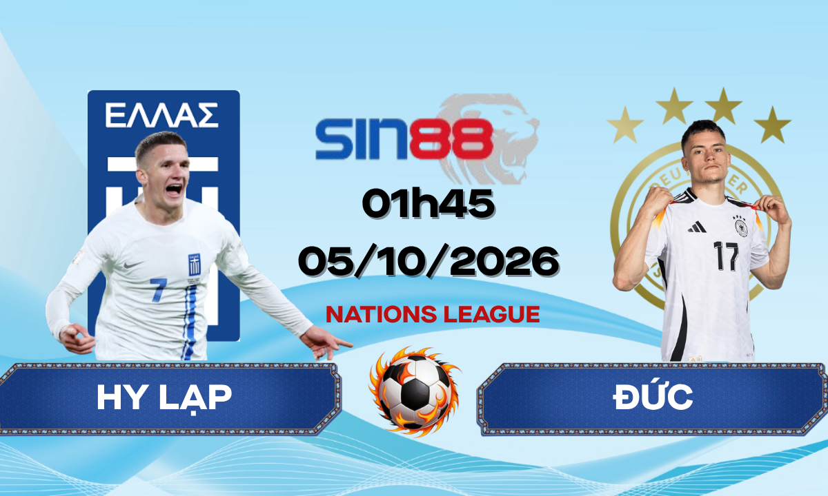 Soi kèo bóng đá Hy Lạp - Đức 01h45 ngày 05/10/2026 - Nations League
