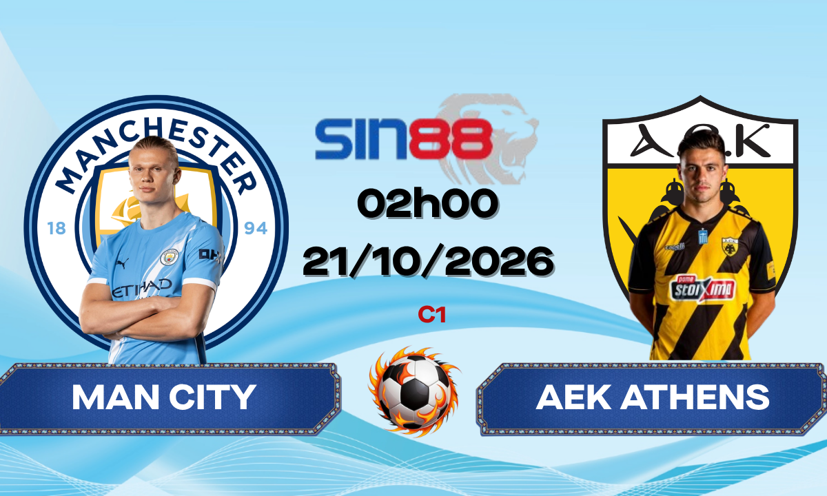 Soi kèo bóng đá Manchester City - AEK Athens 02h00 ngày 21/10/2026 - Champions League