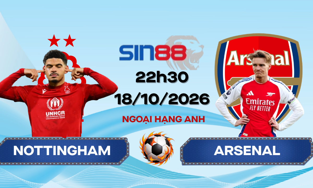 Soi kèo bóng đá Nottingham - Arsenal 20h00 ngày 18/10/2026 - Ngoại hạng Anh