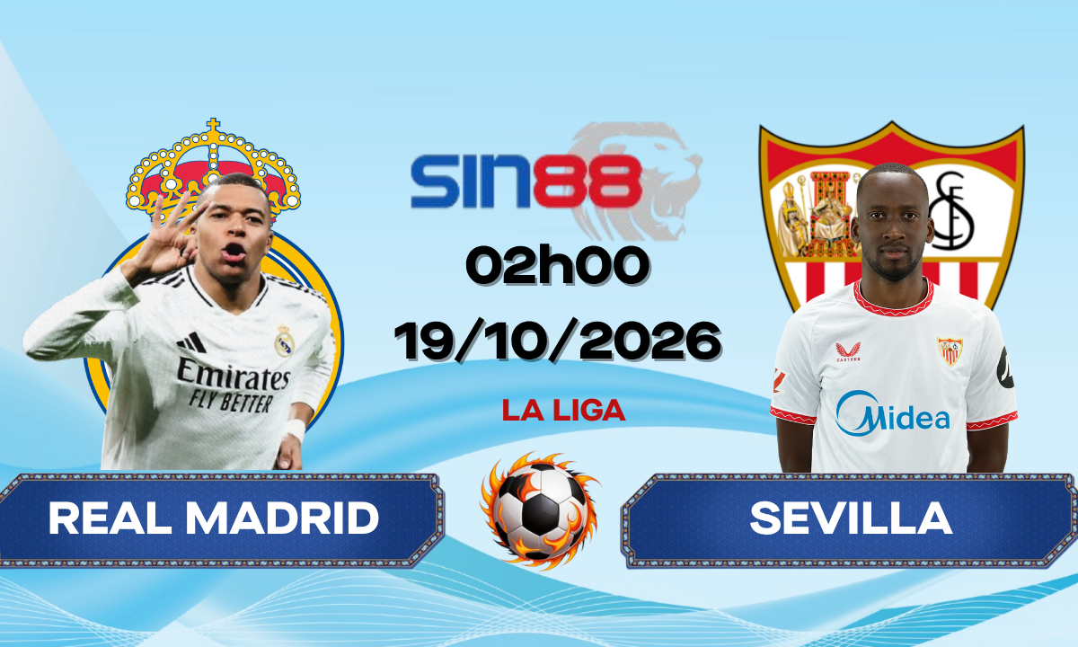 Soi kèo bóng đá Real Madrid - Sevilla 02h00 ngày 19/10/2026 - La Liga