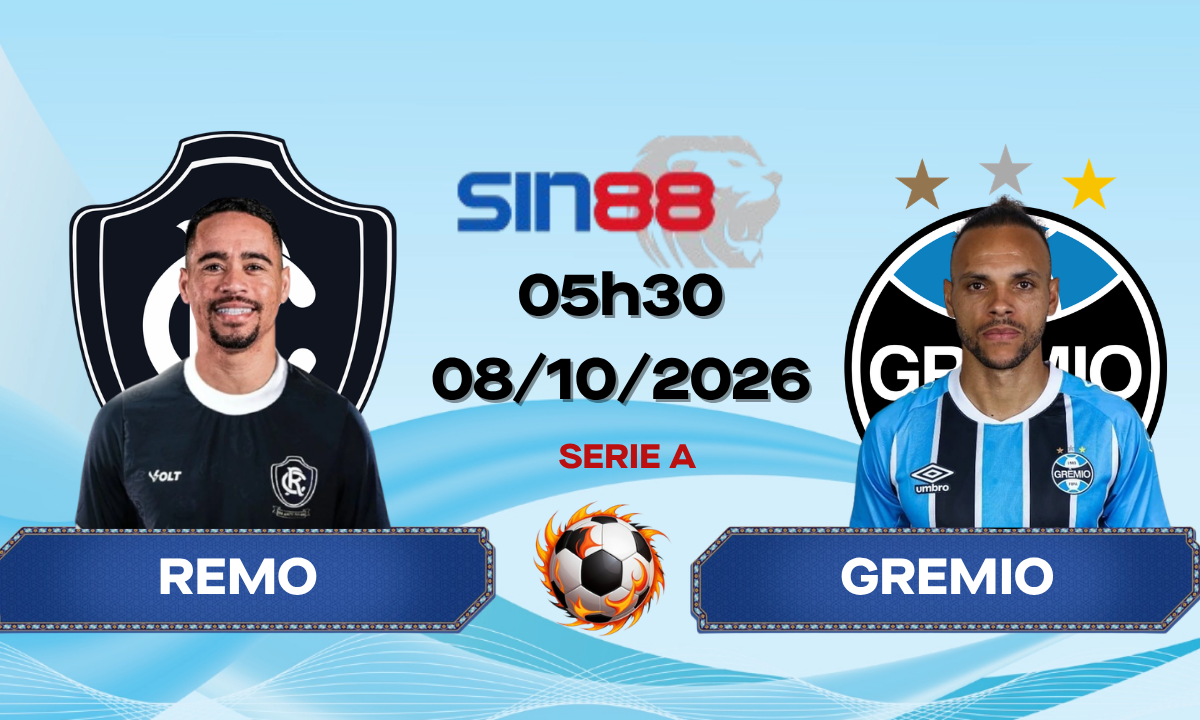 Soi kèo bóng đá Remo - Gremio 05h30 ngày 08/10/2026 - Serie A