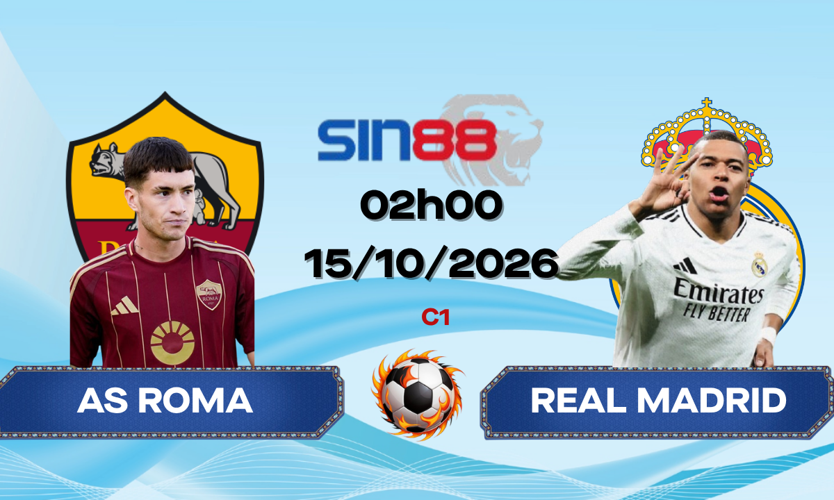Soi kèo bóng đá AS Roma - Real Madrid 02h00 ngày 15/10/2026 - Champions League