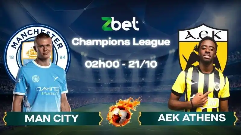 Nhận định soi kèo Man City vs AEK Athens - 02h00 21/10/2026 - Champions League