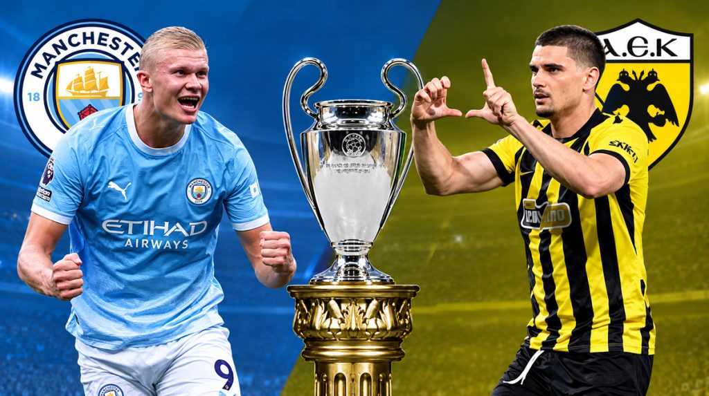 Dự đoán tỷ số Manchester City - AEK Athens: 3-0